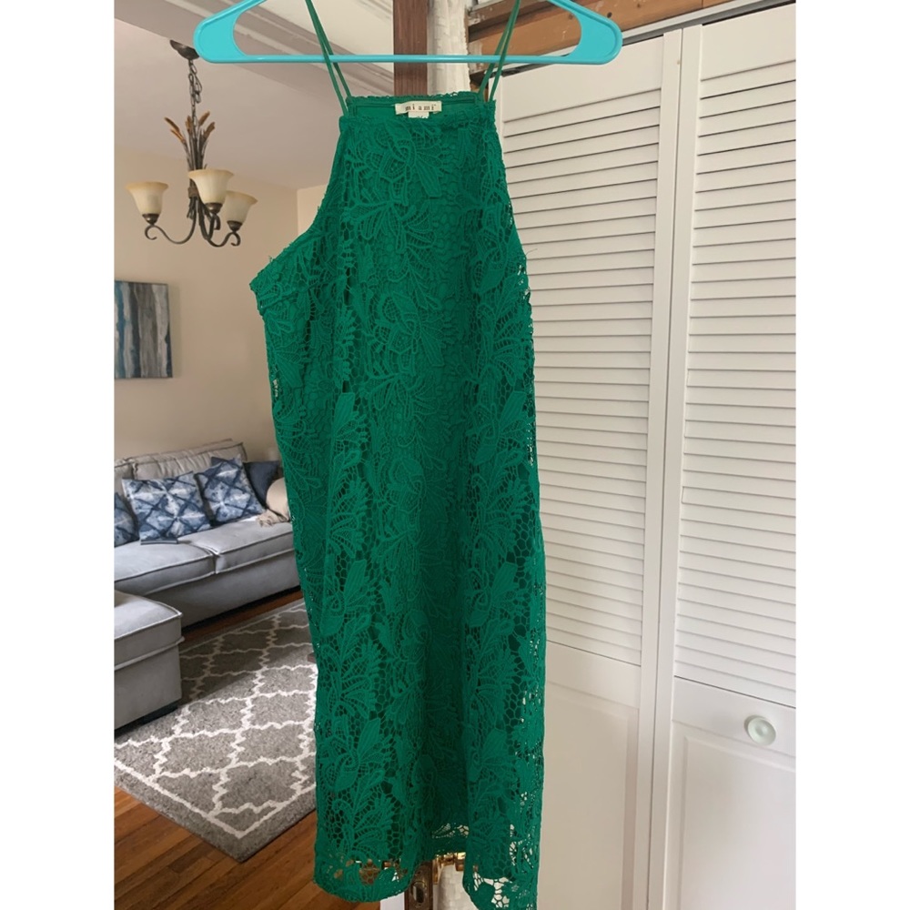 Francesca’s Green Lace Dress